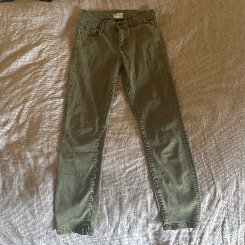 Mother high waisted looker green